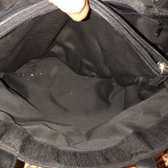 DKNY Donna Karen black Soft sided Commuter Bag/ Briefcase Great shantung Fabric - Picture 5 of 11